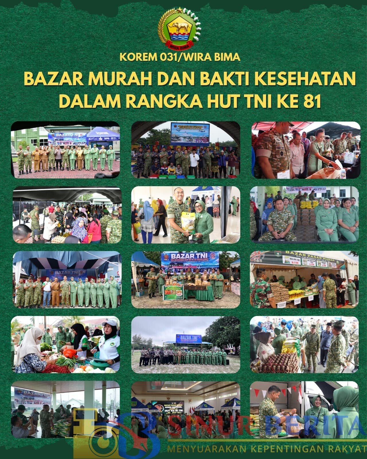 Bazar Murah dan Bakti Kesehatan HUT ke-81 TNI.