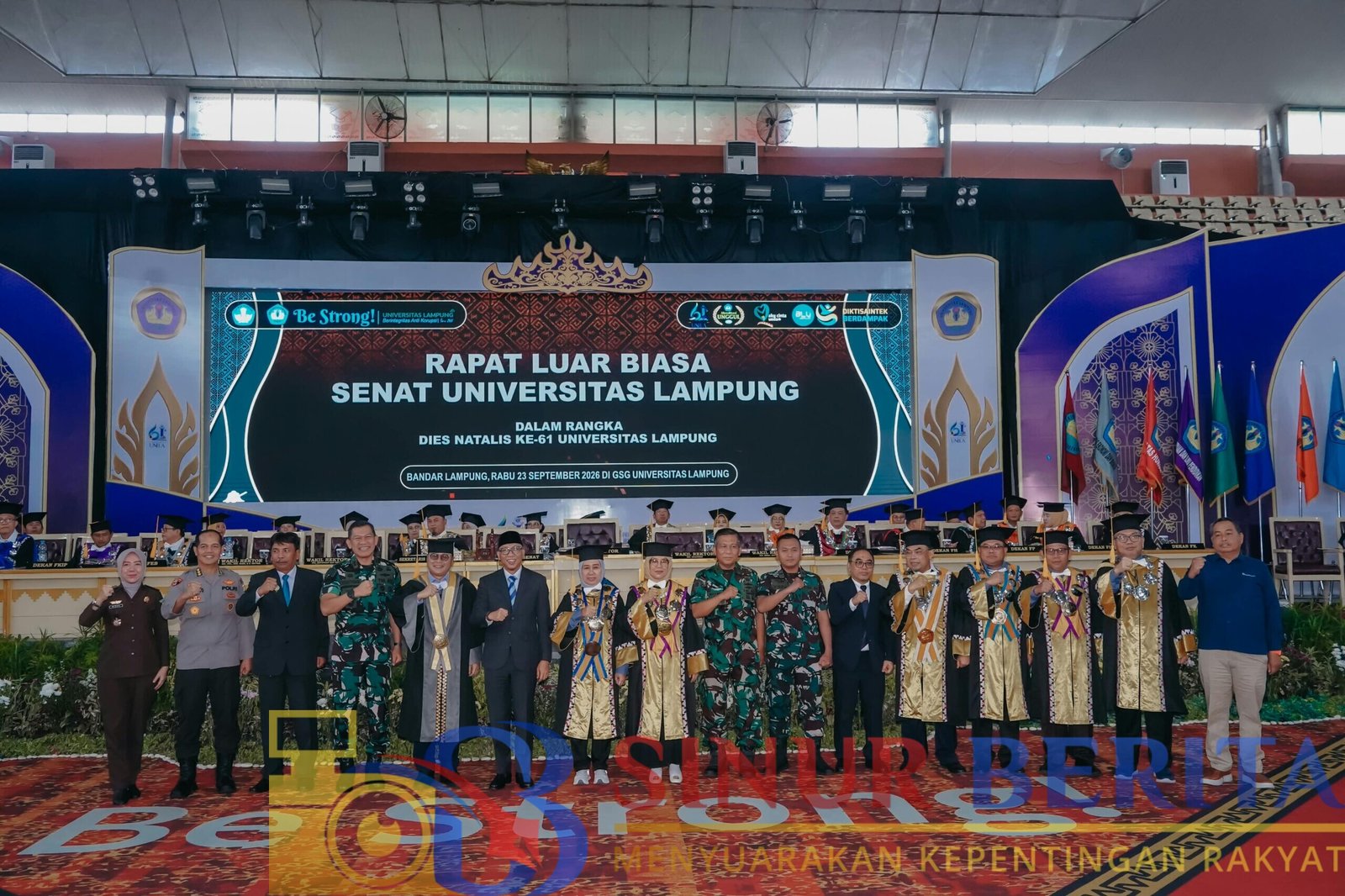 Gubernur Lampung Rahmat Mirzani Djausal mendorong Unila menjadi motor transformasi ekonomi melalui riset, inovasi, dan hilirisasi komoditas unggulan seperti singkong, jagung, dan tebu.