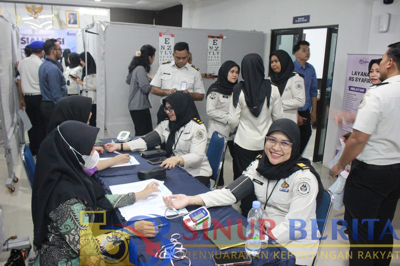 Kanwil Ditjenpas Riau menggelar Cek Kesehatan Gratis bagi pegawai. Pemeriksaan meliputi fisik, laboratorium, EKG, USG, rontgen, dan pap smear.