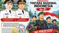 Pemkab Lampung Timur menyampaikan ucapan selamat dan apresiasi atas pengabdian TNI dalam momentum HUT ke-81 TNI serta memperkuat sinergi TNI dan rakyat.