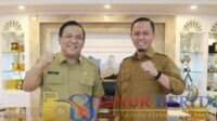Plt Gubernur Riau, SF Hariyanto dan Wali Kota Pekanbaru Agung Nugroho.