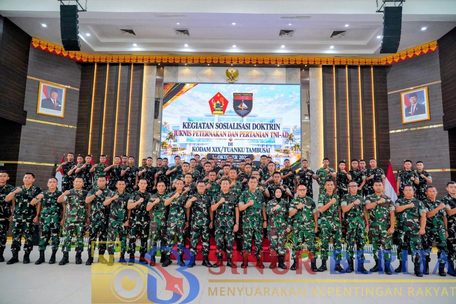 Kodam XIX/Tuanku Tambusai mensosialisasikan juknis pertanian dan peternakan kepada Yonif TP guna memperkuat peran satuan dalam mendukung ketahanan pangan nasional.